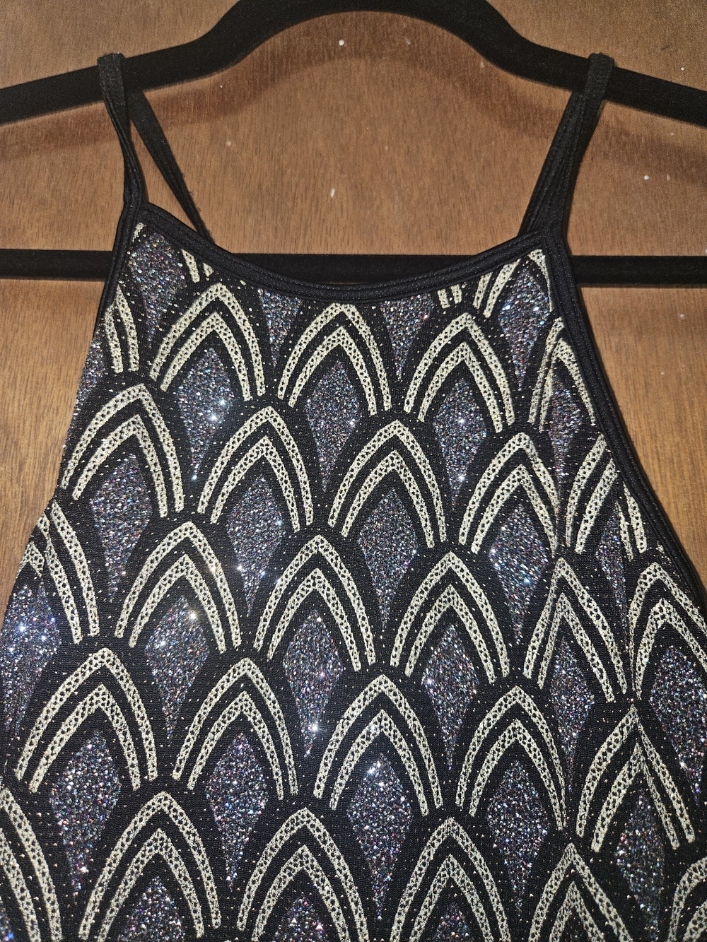 Double Platinum sequined halter dress, - Picture 3 of 5